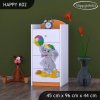 Komoda Happy K02 - slon s balónkem (Barva bílá)