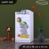 Komoda Happy K02 - slon s balónkem (Barva bílá)