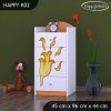 Komoda Happy K02 - drak (Barva bílá)