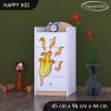 Komoda Happy K02 - drak (Barva bílá)