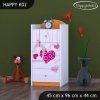 Komoda Happy K02 - padající srdce (Barva bílá)