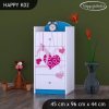 Komoda Happy K02 - padající srdce (Barva bílá)