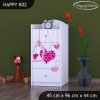 Komoda Happy K02 - padající srdce (Barva bílá)