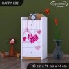 Komoda Happy K02 - padající srdce (Barva bílá)