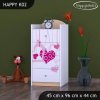 Komoda Happy K02 - padající srdce (Barva bílá)