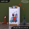 Komoda Happy K02 - super lokomotiva (Barva bílá)