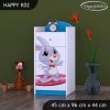 Komoda Happy K02 - super zajíček (Barva bílá)