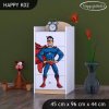 Komoda Happy K02 - superman (Barva bílá)