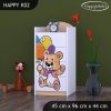 Komoda Happy K02 - šťastný medvídek (Barva bílá)