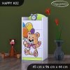 Komoda Happy K02 - šťastný medvídek (Barva bílá)