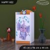 Komoda Happy K02 - stříkající sloník (Barva bílá)