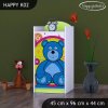 Komoda Happy K02 - veselý medvídek (Barva bílá)