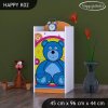 Komoda Happy K02 - veselý medvídek (Barva bílá)