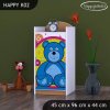 Komoda Happy K02 - veselý medvídek (Barva bílá)