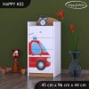 Komoda Happy K02 - hasičské auto (Barva bílá)