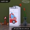 Komoda Happy K02 - hasičské auto (Barva bílá)