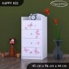Komoda Happy K02 - zamilovaný medvídek (Barva bílá)