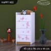Komoda Happy K02 - zamilovaný medvídek (Barva bílá)