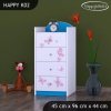 Komoda Happy K02 - zamilovaný medvídek (Barva bílá)