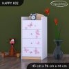 Komoda Happy K02 - zamilovaný medvídek (Barva bílá)