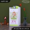Komoda Happy K02 - zelená čarodějka (Barva bílá)