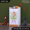 Komoda Happy K02 - zelená čarodějka (Barva bílá)
