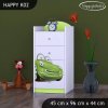 Komoda Happy K02 - zelené auto (Barva bílá)