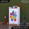 Komoda Happy K02 - zelené auto s balónky (Barva bílá)