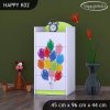 Komoda Happy K02 - zelené auto s balónky (Barva bílá)