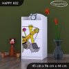 Komoda Happy K02 - žlutý bagr (Barva bílá)
