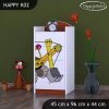 Komoda Happy K02 - žlutý bagr (Barva bílá)