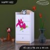 Komoda Happy K02 - žirafa (Barva bílá)