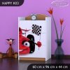 Komoda Happy K03 - auto s vlajkou (Barva bílá)