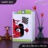 Komoda Happy K03 - auto s vlajkou (Barva bílá)