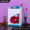 Komoda Happy K03 - pohádkové auto (Barva bílá)