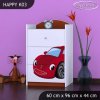Komoda Happy K03 - pohádkové auto (Barva bílá)