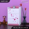 Komoda Happy K03 - čarodějka (Barva bílá)