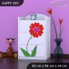 Komoda Happy K03 - dva květy (Barva bílá)