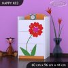 Komoda Happy K03 - dva květy (Barva bílá)