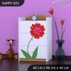 Komoda Happy K03 - dva květy (Barva bílá)