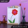 Komoda Happy K03 - dva květy (Barva bílá)