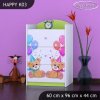 Komoda Happy K03 - medvídci s balónky (Barva bílá)