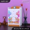Komoda Happy K03 - medvídci s balónky (Barva bílá)