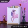 Komoda Happy K03 - jednorožec (Barva bílá)