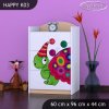 Komoda Happy K03 - barevný želvík (Barva bílá)
