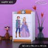 Komoda Happy K03 - princ a princezna (Barva bílá)