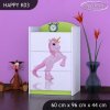 Komoda Happy K03 - princezna a jednorožec (Barva bílá)
