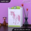 Komoda Happy K03 - princezna s koníkem (Barva bílá)