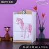 Komoda Happy K03 - princezna s koníkem (Barva bílá)