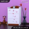 Komoda Happy K03 - víla s motýlkami (Barva bílá)